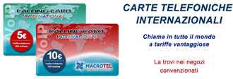 Carte telefoniche internazionali