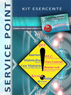 KIT ESERCENTE: Servizi, Posta Elettronica Certificata, Visure Camerali, Registrazione domini, Hosting, Internet, Telefonia fissa, ADSL, HDSL, HDSL
